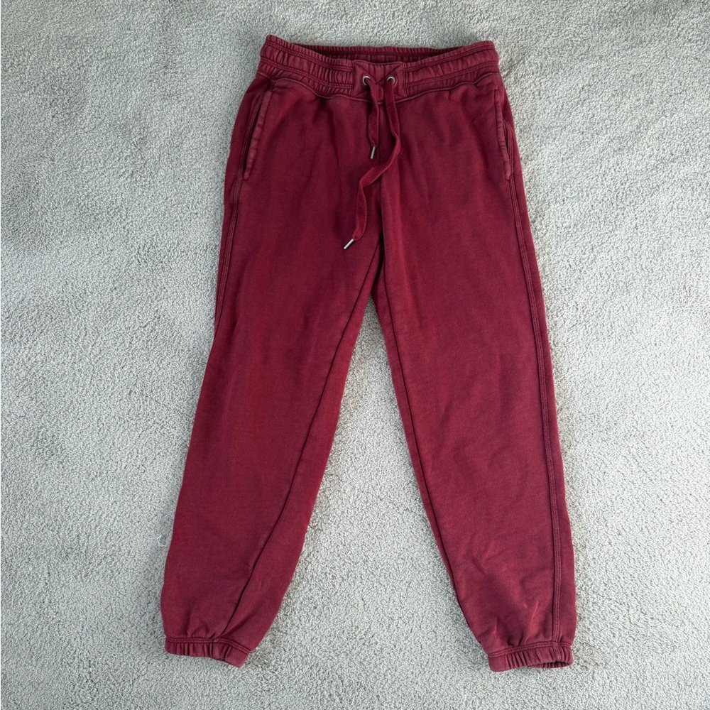 Aerie Red Drawstring Jogger Sweatpants